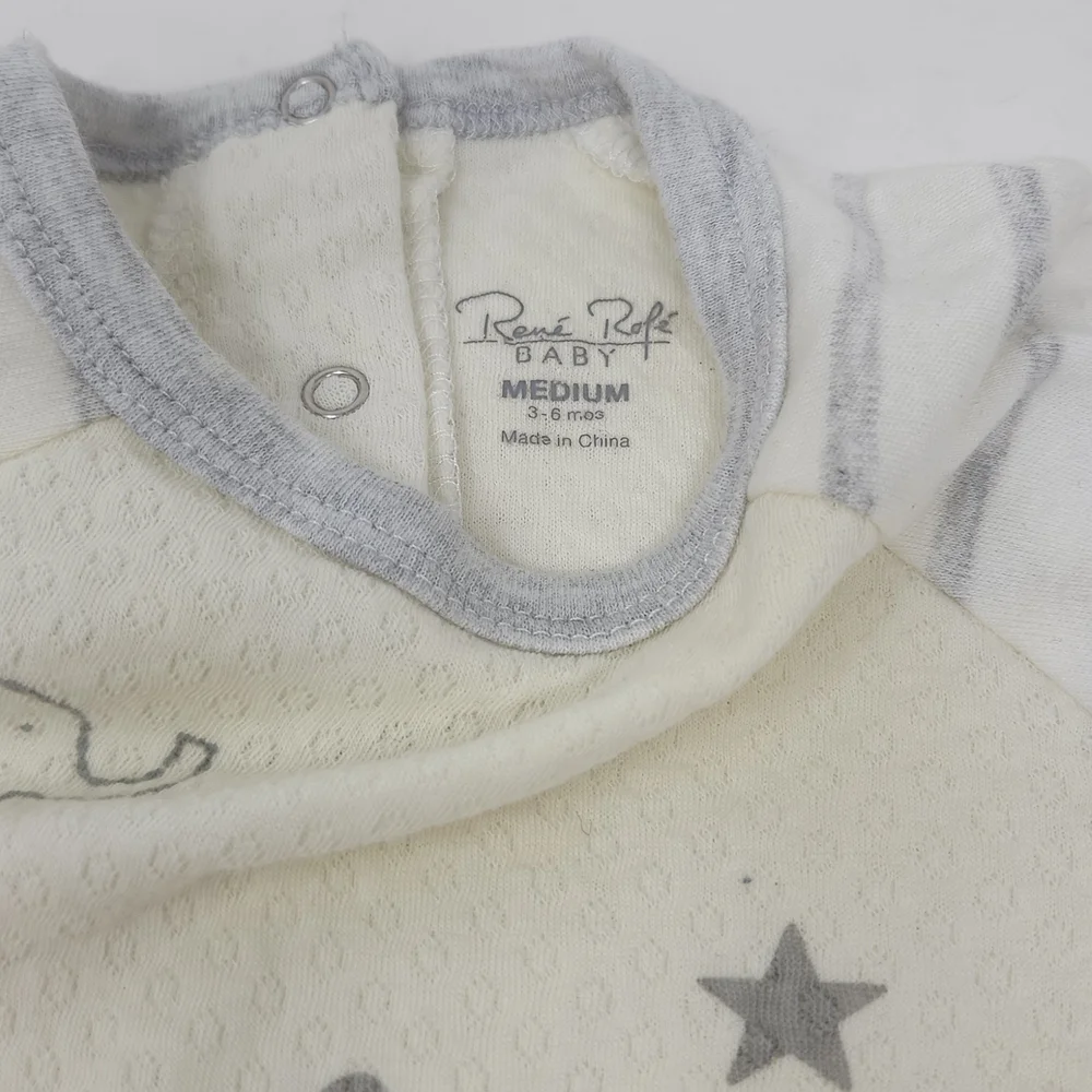 Infant Bundle Shortall & Bodysuit 3-6 mos Gap Rene Rofe Elephants Rooster